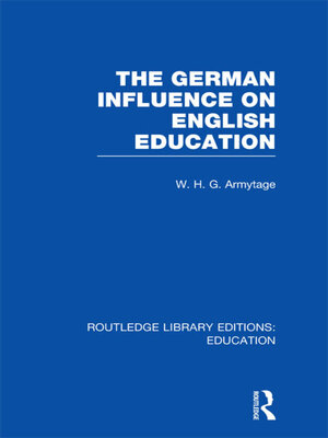 cover image of German Influence on English Education